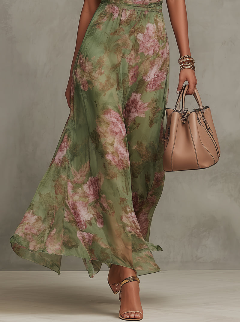 Livia | Maxi Halter Floral Dress