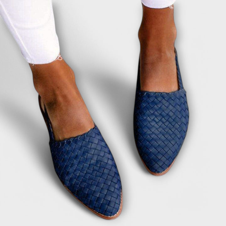 Aurora | Audinė Slingback Loafer Shoes