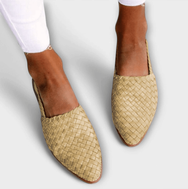 Aurora | Audinė Slingback Loafer Shoes