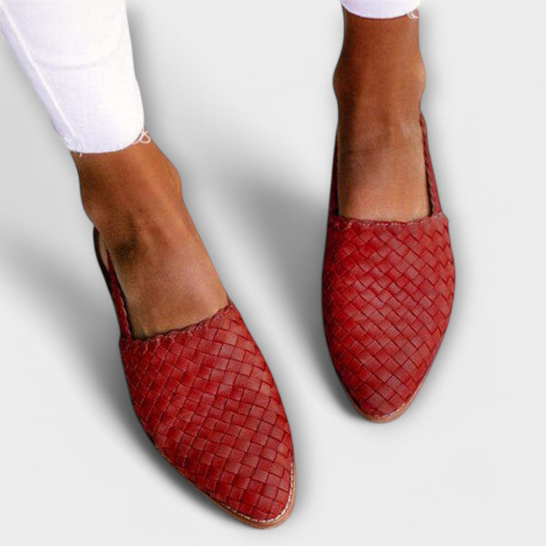 Aurora | Audinė Slingback Loafer Shoes