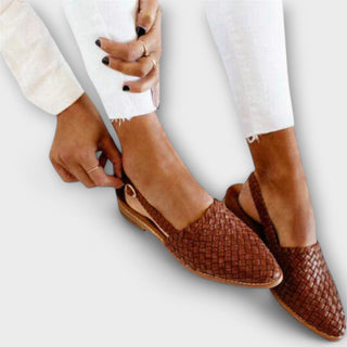 Aurora | Audinė Slingback Loafer Shoes
