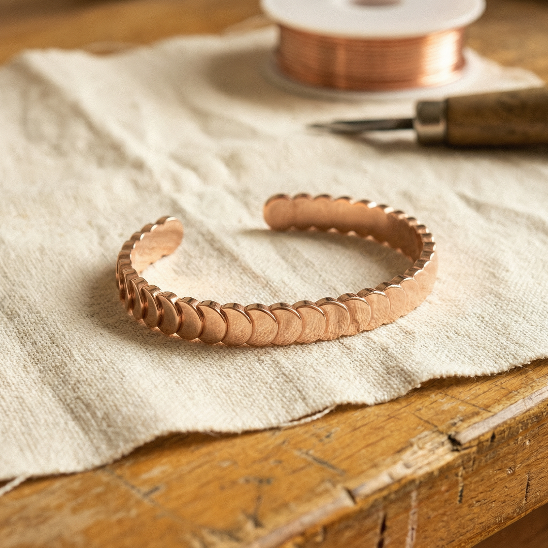 Isla | Bangle Bracelet with Adjustable Metal Scale