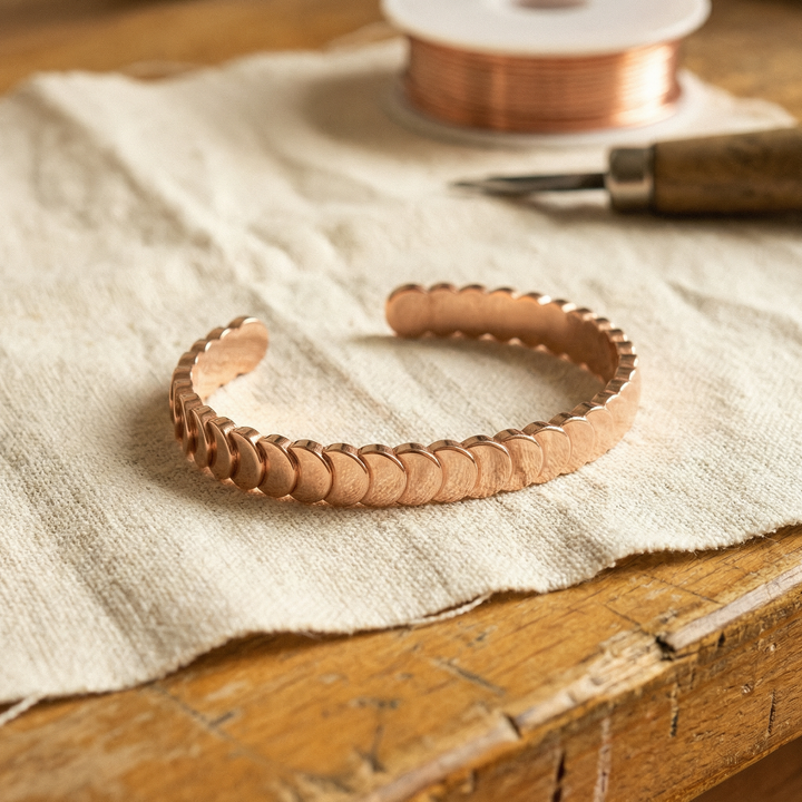 Isla | Bangle Bracelet with Adjustable Metal Scale