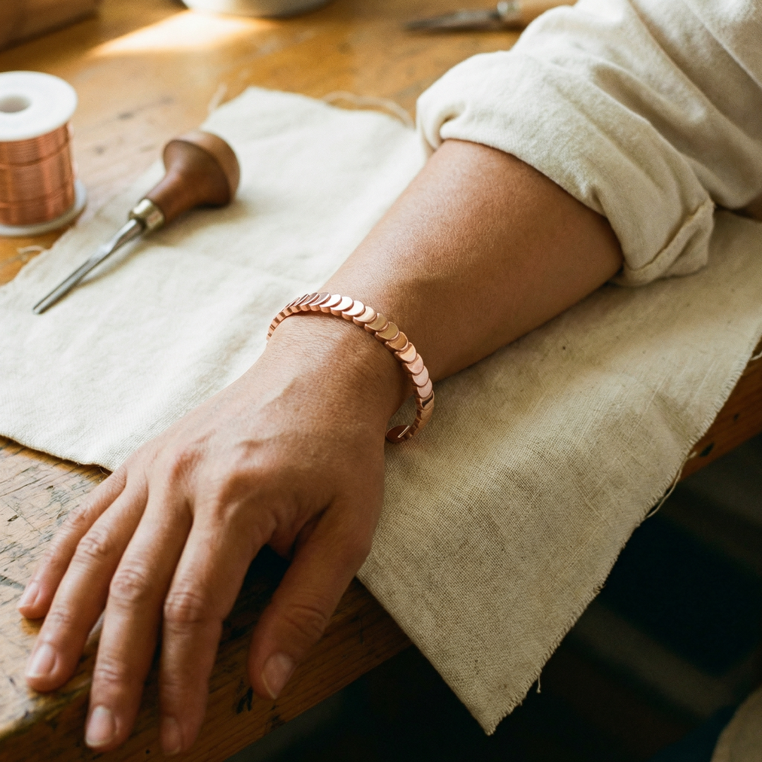 Isla | Bangle Bracelet with Adjustable Metal Scale