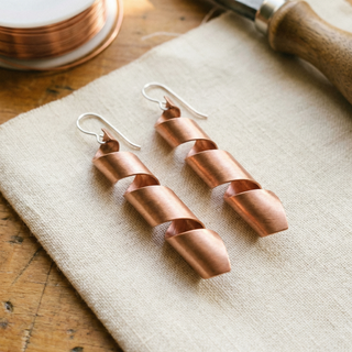 Natalie | Sukta Spiral Copper Earrings