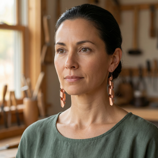 Natalie | Sukta Spiral Copper Earrings
