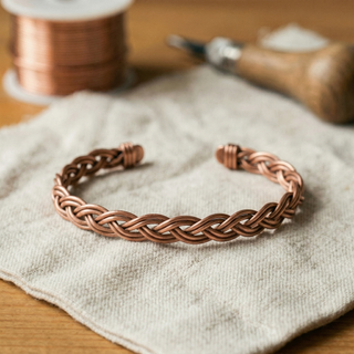 Faye | Audinė Woven Copper Bracelet
