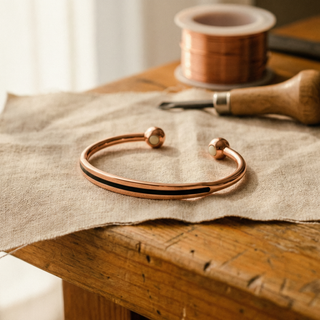 Esme | Polished Rose Gold Copper Bracelet