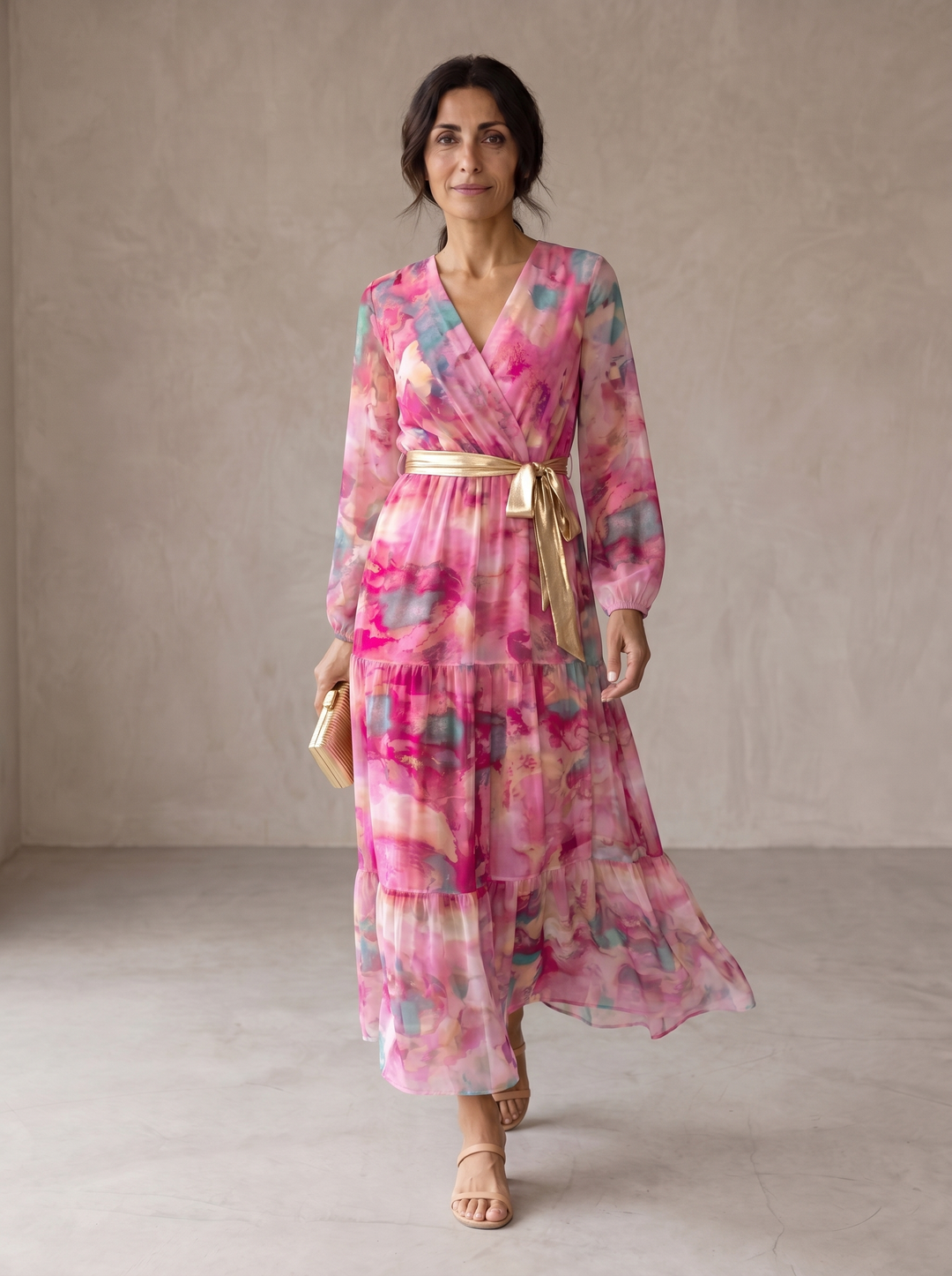Hazel | Flower-Printed Portfolio Dress