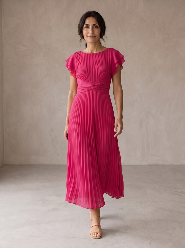 Seraphina | Elegantiška Maxi Suknelė su Susuktomis Juosmeniu