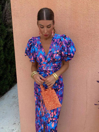 Arielle | Midi suknelė su volanų detalėmis ant rankovių