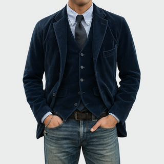 Tommy™ | 2-delt sett: Blazer og Vest i Fløyel