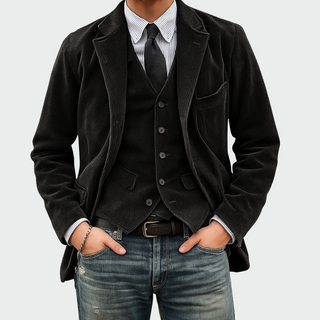 Tommy™ | 2-delt sett: Blazer og Vest i Fløyel