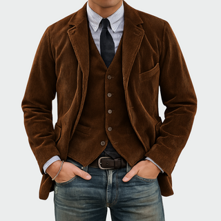 Tommy™ | 2-delt sett: Blazer og Vest i Fløyel