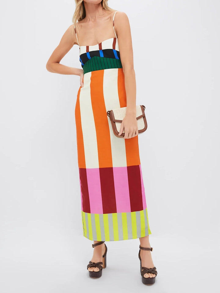 Paloma | Maxi Dress with Colorful Stripes